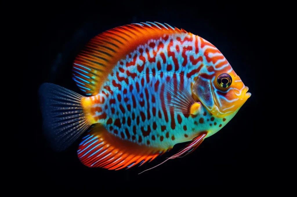 Colorful-fish-with-black-background