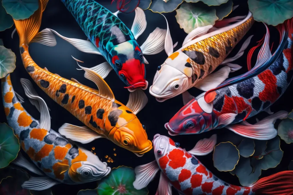 Fish-with-red-green-pattern-that-says-koi