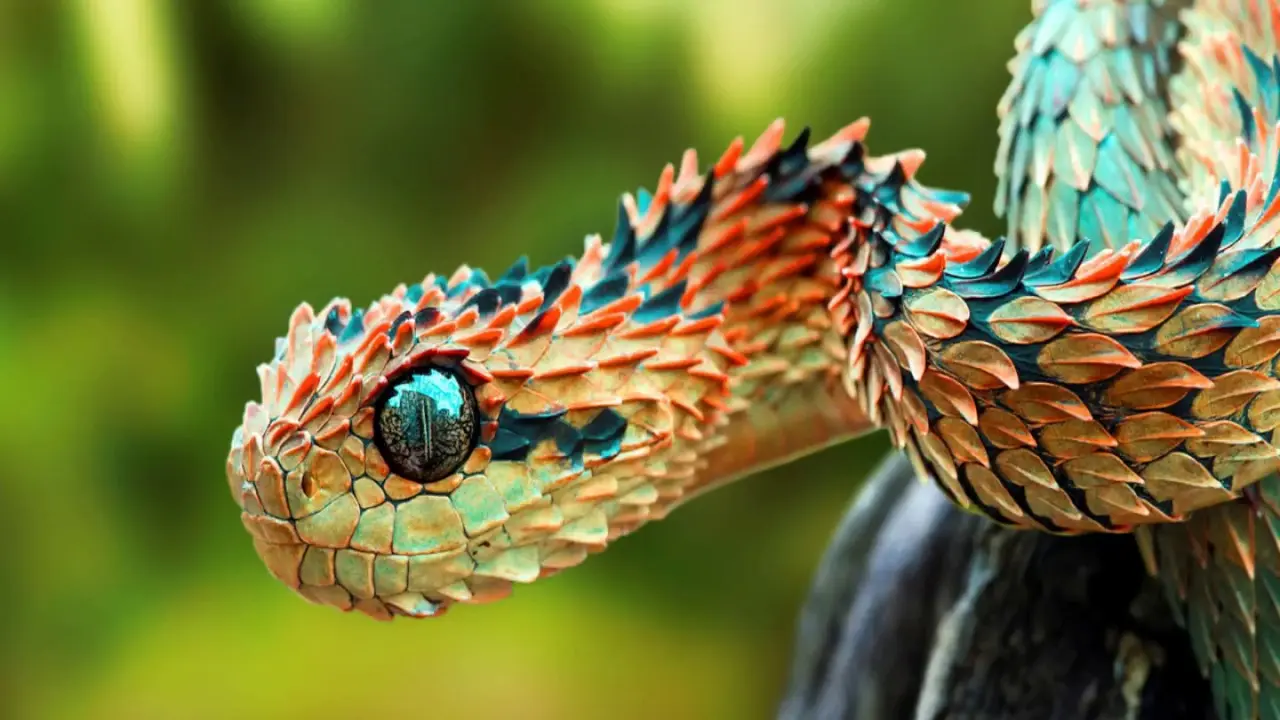 Rainbow Bush Viper: A Jewel of the Rainforest Canopy | WorldWeet